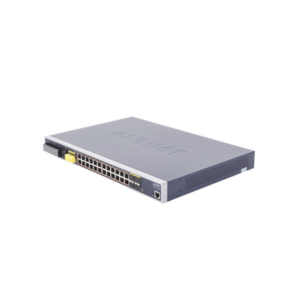 igs-6325-24p4s Switch PoE Industrial Capa 3, Con 24 Puertos PoE Gigabit 802.3af/at, 4 Puertos SFP Compartidos 100 / 1000X, Soporta temperaturas extremas de -40 ~ 75°C