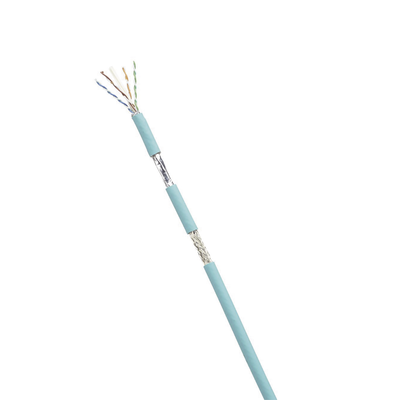 isfch6x04atl-ug Bobina de Cable Blindado SF/UTP Categoría 6A, Uso Industrial con Resistencia al Aceite y Rayos UV, Multifilar 24/7 (Flexible), Color Azul Cerceta, Bobina de 305 Metros (1000 Pies)