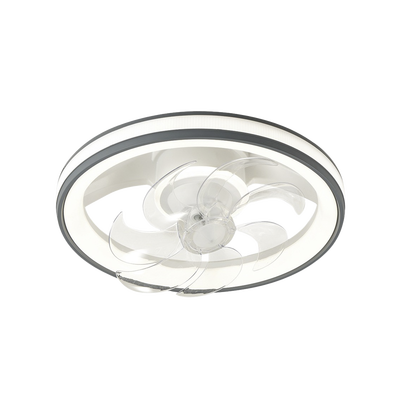 jlv-013 Ventilador de Techo con Luminario LED de 110 V CA 50/60 Hz / 88 W /4500 Lm / 6500 - 4 000 - 2 700 K /3 Tonos de Luz / 500 mm / 6 Velocidades / Dimeable /Color Blanco y Gris.