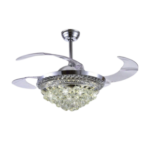 jlv-041 Ventilador de Techo con Luminario LED de 110 V CA 50/60 Hz / 88 W /4500 Lm / 6500 - 4 000 - 2 700 K /3 Tonos de Luz / 1075 mm / 6 Velocidades /No Dimeable.
