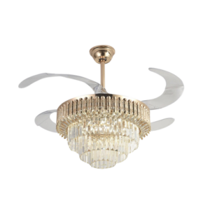 jlv-042 Ventilador de Techo con Luminario LED de 110 V CA 50/60 Hz / 88 W /4500 Lm / 6500 - 4 000 - 2 700 K /3 Tonos de Luz / 1075 mm / 6 Velocidades /No Dimeable.