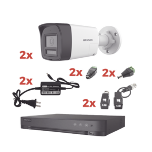 kh-1080p-2b-twa Kit Audio Bidireccional TurboHD 1080p / DVR 4 Canales / 2 Cámaras Bala (Exterior) con Bocina y Microfóno Integrado / 2 Fuentes de Poder / Accesorios