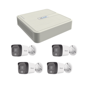 kip4mp-4b Kit IP 4 Megapixel / NVR de 4 Canales con 4 Puertos PoE / 4 Cámaras IP Dual Light con Micrófono Integrado / Bala para Exterior