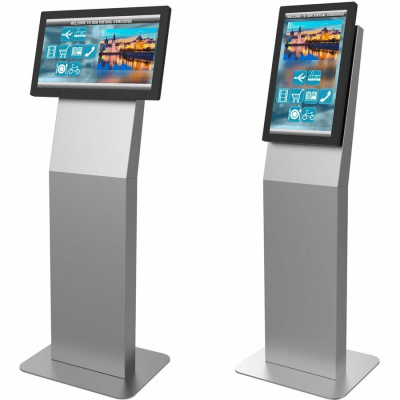 kip522-s Montaje tipo Kiosko Para Pantallas Indoor Peerless-AV / Orientación Paisaje o Retrato / Base Plana Rectangular / Puertas Traseras con Seguridad / Gestión Interna de Cables / Compatible con Pantallas 15"-22"-32" / VESA 200x200