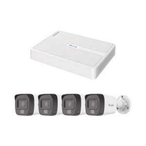 kiph4b4mp-a Kit IP 2 Megapixel / NVR de 8 Canales con 8 Puertos PoE / 4 Cámaras IP Bala Dual light para Exterior / Micrófono Integrado