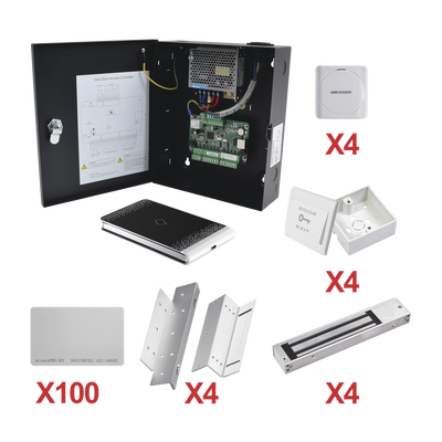 kit-tarjeta-04 Kit de Control de Acceso con TARJETA para 4 Puertas / TODO INCLUIDO / Software IVMS4200 incluido