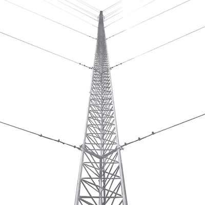 ktz-45e-039 Kit de Torre Arriostrada de Piso de 39 m Altura con Tramo STZ45 Galvanizado Electrolítico (No incluye retenida).