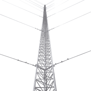 ktz-45g-015 Kit de Torre Arriostrada de Piso de 15 m Altura con Tramo STZ45G Galvanizado por Inmersión en Caliente (No incluye retenida).