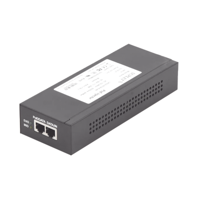 las30-57cn-rj45 Inyector Super Hi-PoE / 56 Vcc / 30 Watts / Para Domos HIKVISION PTZ / IP (-AE / DE) / Soporta 802.3 af /at / Para Aplicaciones de CCTV