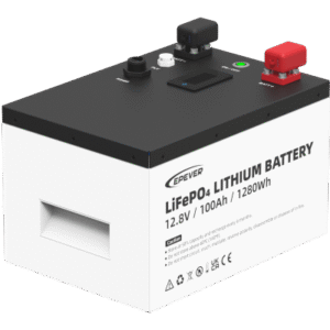 Batería de Litio LiFePO4 12.8Vcc, 100Ah, 1.28KwH, Pantalla LCD para Monitoreo Local, Carcasa Metálica