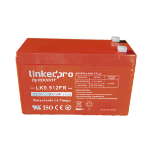 Batería 12 V / 9.5 Ah / UL / Tecnología AGM-VRLA / Vida útil promedio de 5 años / Retardante a la Flama /  Uso en equipo electrónico, Alarmas de Intrusión / Incendio/ Control de acceso / Video Vigilancia / Termina