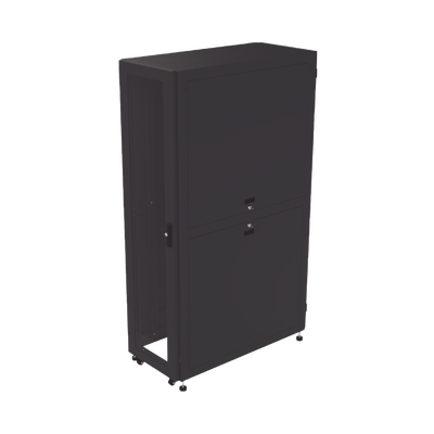 lp-60120-45u-r2 Gabinete Profesional para Telecomunicaciones de 45UR, 1200 mm Profundidad, Incluye 2 Organizadores Verticales de 45 Unidades de Rack, Se envía el Gabinete Armado.