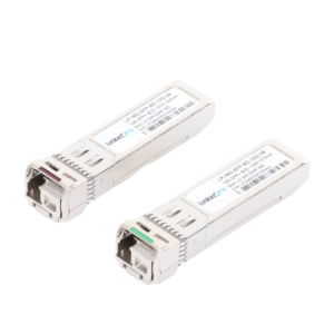 lp-ind-sfp-bd-10g-3 Transceptores Ópticos Industriales Bidireccionales SFP+ (Mini-Gbic) / Monomodo 1270 & 1330 nm / 10 Gbps / 10GBASE / Conector LC/UPC Simplex / DDM / Hasta 3 km / 2 Piezas