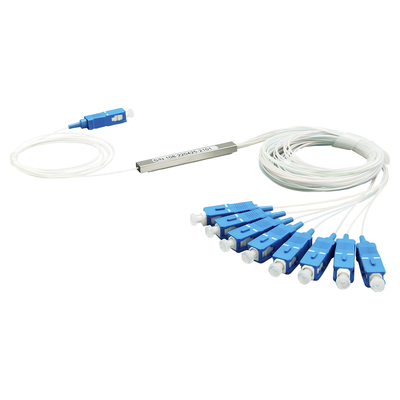 lp-plc-1x8upc Splitter (Divisor Óptico) tipo PLC, de 1x8, conectores SC/UPC