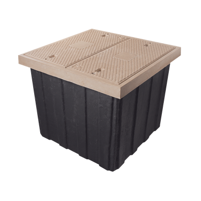 lp-reg-tel Registro de Fibra Óptica Carretero 115 x 115 x 100 cm (45.28 x 45.28 x 39.37 Pulgadas), 2 Tapas, Resistencia 20 Toneladas, Uso Vehicular Pesado