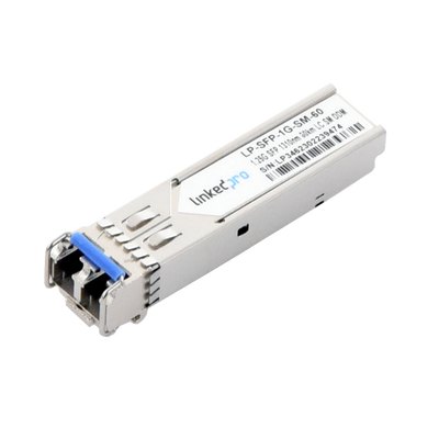 lp-sfp-1g-sm-60 Transceptor Óptico SFP (Mini-Gbic) / Monomodo 1310 nm / 1.25 Gbps / 1000BASE-EX / Conectores LC/UPC Dúplex / DDM / Hasta 60 km