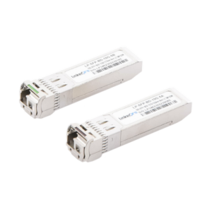 lp-sfp-bd-10g-5 Transceptores Ópticos Bidireccionales SFP+ (Mini-Gbic) / Monomodo 1270 & 1330 nm / 10 Gbps / 10GBASE-BX / Conector LC/UPC Simplex / DDM / Hasta 5 km / 2 Piezas