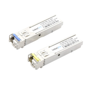 lp-sfp-bd-1g-20 Transceptores Ópticos Bidireccionales SFP (Mini-Gbic) / Monomodo 1310 & 1550 nm / 1.25 Gbps / 1000BASE-BX / Conector LC/UPC Simplex / DDM / Hasta 20 km / 2 Piezas