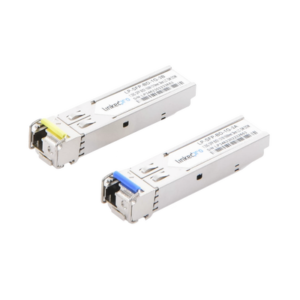 lp-sfp-bd-1g-3 Transceptores Ópticos Bidireccionales SFP (Mini-Gbic) / Monomodo 1310 & 1550 nm / 1.25 Gbps / 1000BASE-BX / Conector LC/UPC Simplex / DDM / Hasta 3 km / 2 Piezas