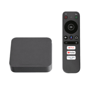 STB 4K Android con Google TV / Alto Rendimiento / Conexión Wi-Fi y por Cable / Control Remoto Bluetooth / Salida HDMI / Software de Gestion para ISP´s
