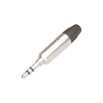 m2tp3c Conector Delgado Estéreo | 3.5 mm | Carcasa Cromada Perla | Contacto Niquelado | Cable OD 2-4,5 mm