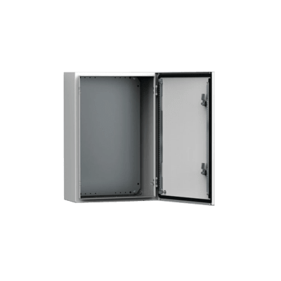 mas0604021r5 Gabinete de Uso Exterior NEMA 4/12; IP66; IK10, 600 x 400 x 240 mm, De Acero, Color Gris Claro