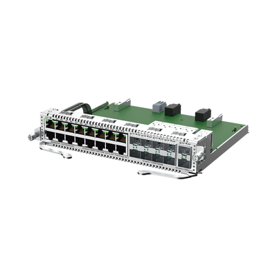 mf6000m-16gt8sfp2xs e-Lighten Tarjeta Modular para OLT modelo RG-NBF6002M, 16 puertos Ethernet de 1G, 8 puertos SFP de 1G y 2 puertos SFP+ de 10G