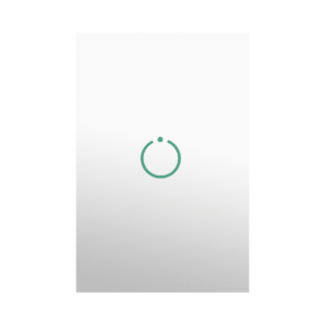 (ZWAVE) Interruptor On/Off panel táctil touch inalámbrico Zwave Plus 1 boton. Compatible con Hubitat HC8, Álula  M2M, otro