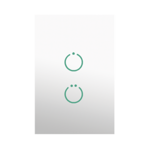 (ZWAVE) Interruptor On/Off panel táctil touch inalámbrico Zwave Plus 2 botones. No requiere cable neutro, Compatible con Hubitat HC8, Álula  M2M, otros