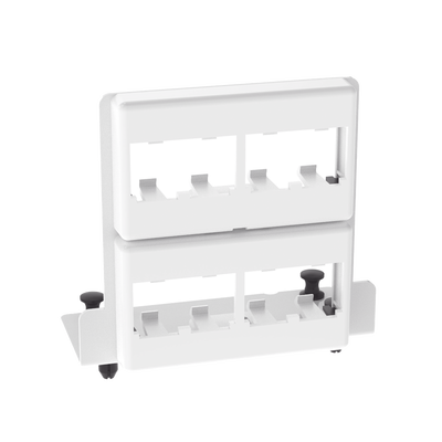 ms8ppb Patch Panel de 8 Puertos Mini-Com, Para Uso con Gabinetes Multipropósito, de Instalación a Presión, Color Blanco