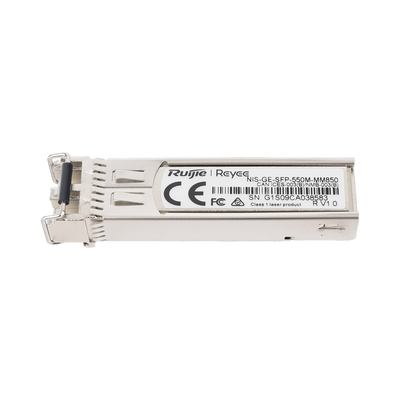 nis-ge-sfp-550m-mm850 Transceptor Industrial LC Multimodo SFP 1G, hasta 550 Metros, Longitud de Onda 850 nm, soporta Temperaturas de -40° a 85° C