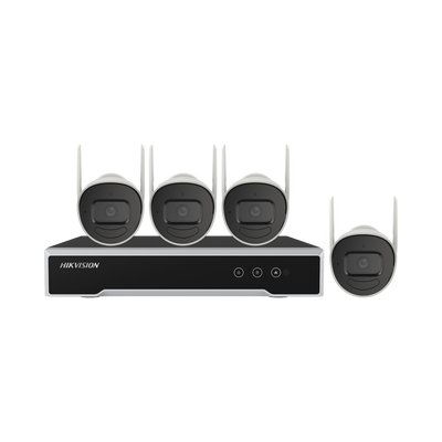nk44w0h-1te Kit IP Inalámbrico 4 Megapixel / NVR 4 Canales / 4 Cámaras Bala para Exterior / 1 HDD de 1 TB / Modo Repetidor