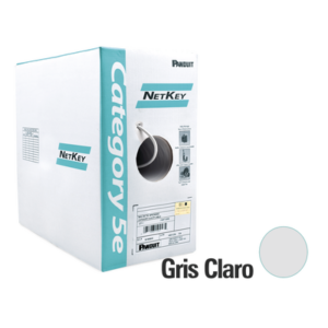 nuc5c04ig-ce Bobina de Cable UTP 305 Metros (1000 Pies) de Cobre, NetKey, Gris Claro, Categoría 5e (24 AWG), PVC (CM), de 4 Pares