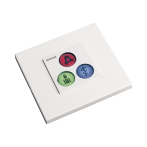 Modulo de 3 Botones iluminados para habitación de Hospital / Alarma / Cancelar y Código Azul / BUS RS485 / Compatible con NX0019/B, NX1021 Y NX0015