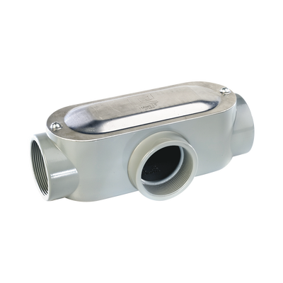 ot-0097c Caja oval roscada tipo T de 1 1/4" (31.8 mm) incluye tapa y tornillos.