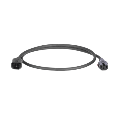 pld06bl Cable de Alimentación Eléctrica Con Bloqueo Doble de Seguridad, de IEC C14 a IEC C13, 6 ft. de Largo, Color Negro, Paquete de 10 Piezas