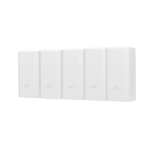 poe-24-12w-5p 5 Unidades del Adaptador PoE Ubiquiti de 24 VDC, 0.5 A con puerto Gigabit, color blanco