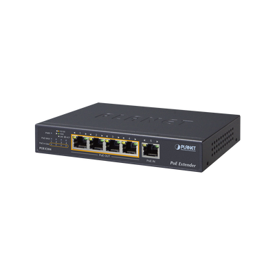 poe-e304 Extensor Ultra PoE de 65 Watts Con 4 Puertos Gigabit de Salida 802.3 af/at