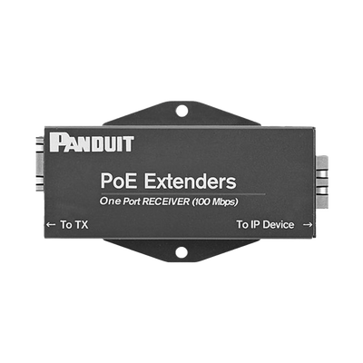 poexrx1 Receptor PoE/PoE+ Para Uso con Transmisor POEXTX1, Hasta 610 Metros (2000 ft) con Cable Cat5e o Cat6, 10/100Mbps