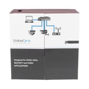 pro-cat-5-ext-lite-dj Bobina de Cable UTP 305 Metros (1000 Pies), Cat5e con Doble Forro, para Exterior, Climas Extremos, Color Negro