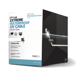 pro-cat-6-ext-litew Bobina de Cable UTP Cat6 para Exterior en Color Blanco / 305 Metros (1000 Pies) / Certificada UL / Sin Blindaje