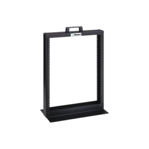 r2p26 Rack de Dos Postes Estándar de 19 in, Rieles Numerados y Roscados #12-24, Fabricado en Aluminio, 13 Unidades de Rack, Color Negro