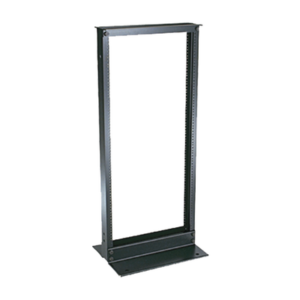 r2p48 Rack de Dos Postes Estándar de 19 in, Rieles Numerados y Roscados #12-24, Fabricado en Aluminio, 24 Unidades de Rack, Color Negro