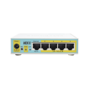 rb750upr2 (hEX PoE LITE) RouterBoard, 5 Puertos Fast Ethernet, 4 con PoE Pasivo, 1 Puerto USB