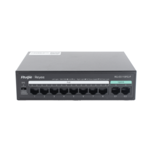 rg-es110fg-p Switch PoE+ no Administrable, hasta 110 Watts, 8 puertos PoE+ 10/100 y 2 Uplinks Gigabit 1G