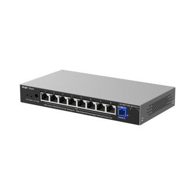 rg-nbf2100s-8gt1sc-p e-Lighten ONU / Switch PoE+ Hibrido, Capa 2 con un Puerto PON 1G SC/UPC y 8 Puertos Ethernet PoE+ 1G hasta 120 Watts y 100 Clientes