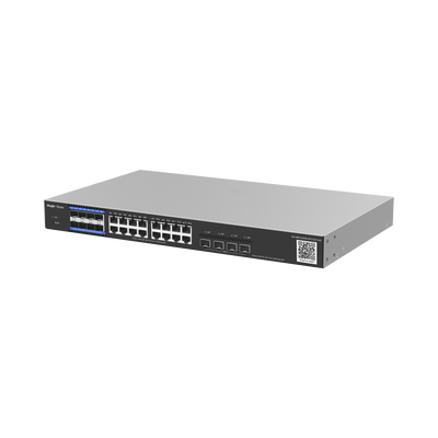 rg-nbf5200m-8fs16gt4xs e-Lighten OLT / Switch Hibrido, Capa 3 con 8 Puertos PON 1G, 16 Puertos Ethernet 1G y 4 Puertos SFP+ 10G, perfecto para migrar a Soluciones de Fibra PON hasta 256 ONUs