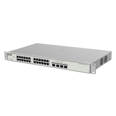 rg-nbs3200-24gt4xs-p-v2 Switch Administrable PoE Capa 2+ Plus, con 24 puertos Gigabit PoE 802.3af/at + 4 SFP+ para fibra 10Gb, gestión gratuita desde la nube, 370w