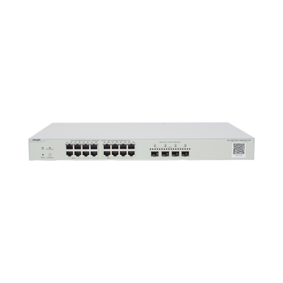 rg-nbs3300-16mg4xs-hp Switch Multi-Gigabit PoE++ hasta 370W, Capa 2 con 4 Puertos 2.5G (90W), 12 Puertos 2.5G (30W) y 4 Uplink SFP+ 10G , Administrable Cloud, Diseñado Para Access Points WiFi 6/7