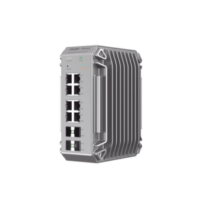 rg-nis3100-8gt4sfp-hp Switch Industrial PoE, Ideal para temperaturas Extremas y protección contra descargas, 8 Puertos Gigabit PoE 802.3 af/at, 4 Puertos SFP Administrable Cloud